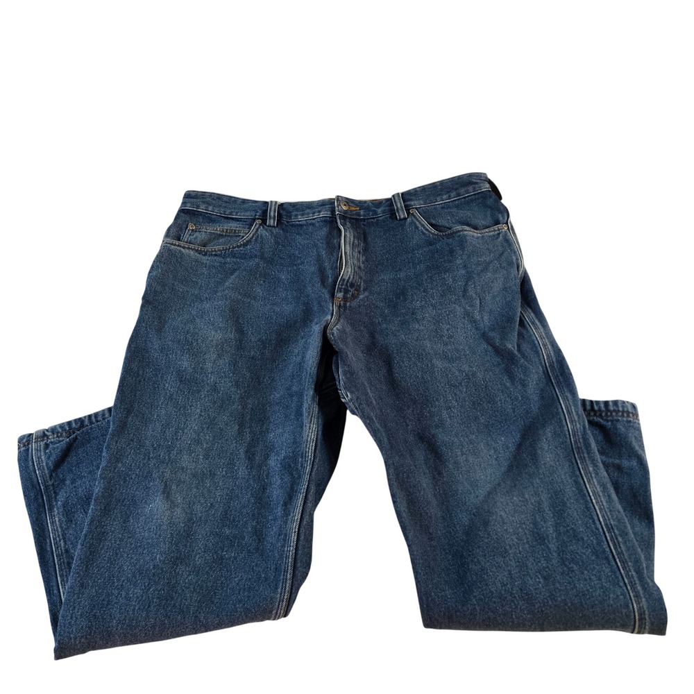 Duluth Trading Co Ballroom Flannel Lined Jeans Blue Denim 42x30 34514B